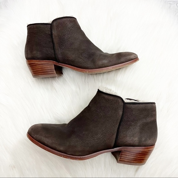 Sam Edelman Brown Leather Ankle Booties - Picture 1 of 6
